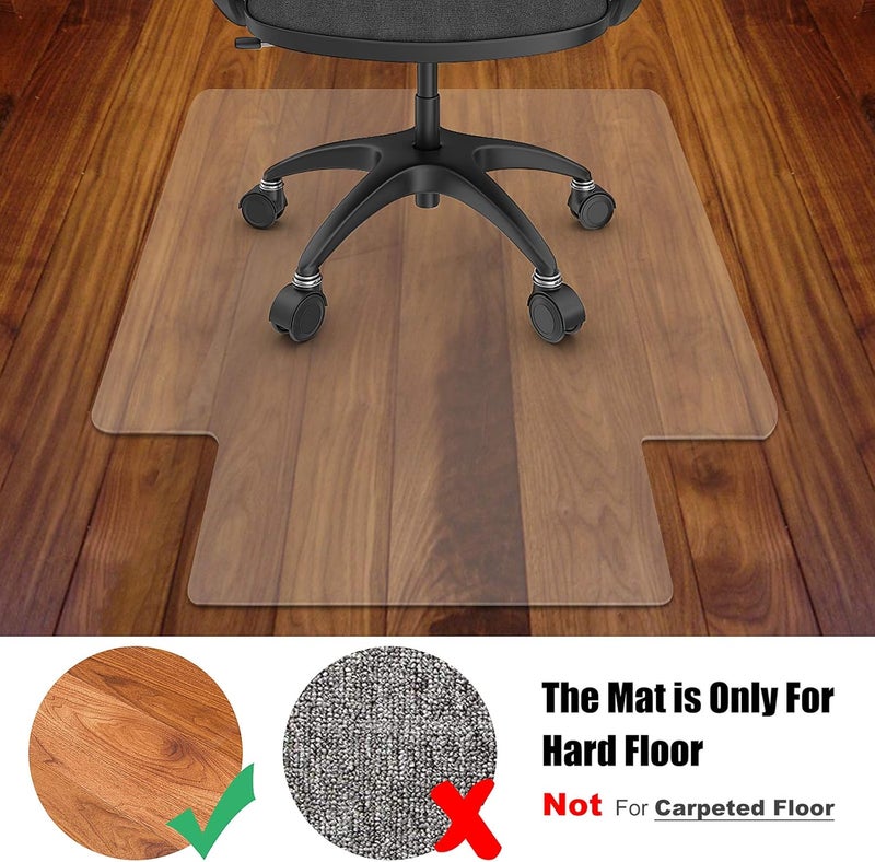 Azadx Office Chair Mat for Hardwood Floor and Tile Floor 30 x 48'', Plastic Mat for Office Chair Easy Glide on Hard Floors, Clear Desk Chair Mat for Wood Floors Heavy Duty - Image 3